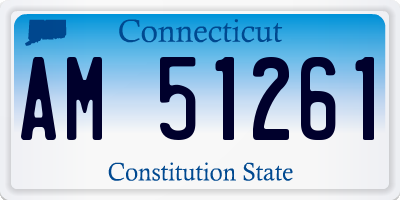 CT license plate AM51261