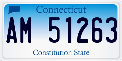CT license plate AM51263