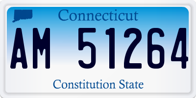 CT license plate AM51264