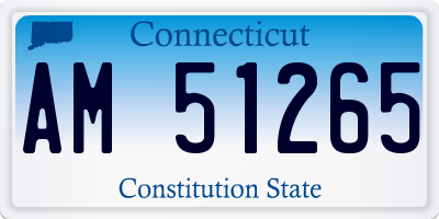 CT license plate AM51265
