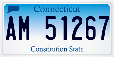 CT license plate AM51267
