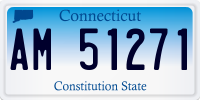 CT license plate AM51271
