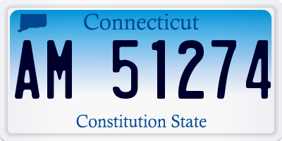 CT license plate AM51274