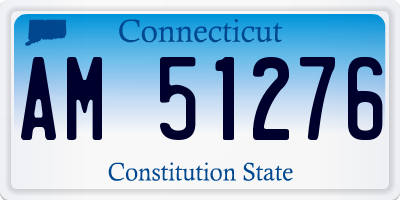 CT license plate AM51276
