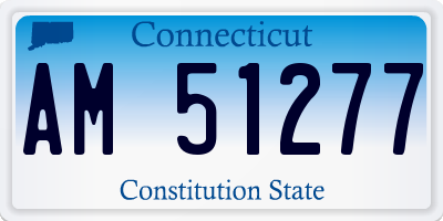 CT license plate AM51277