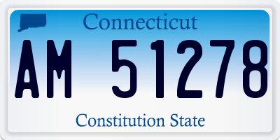 CT license plate AM51278