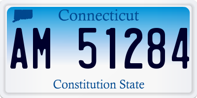 CT license plate AM51284