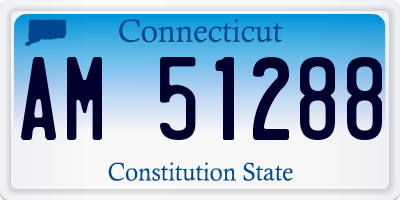 CT license plate AM51288