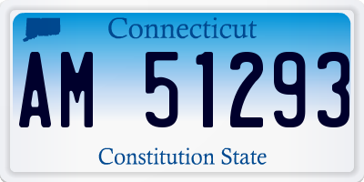 CT license plate AM51293