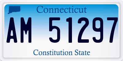 CT license plate AM51297