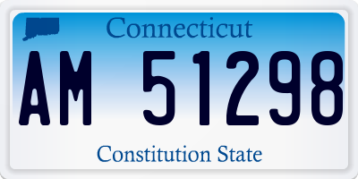 CT license plate AM51298