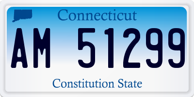 CT license plate AM51299