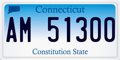 CT license plate AM51300