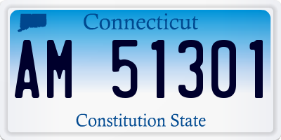 CT license plate AM51301