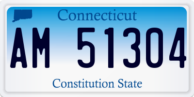 CT license plate AM51304
