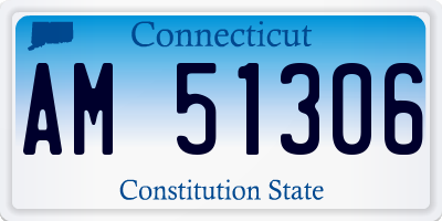 CT license plate AM51306