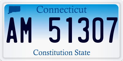 CT license plate AM51307