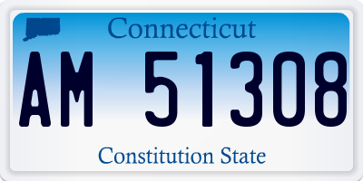 CT license plate AM51308