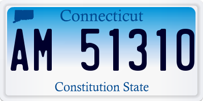 CT license plate AM51310