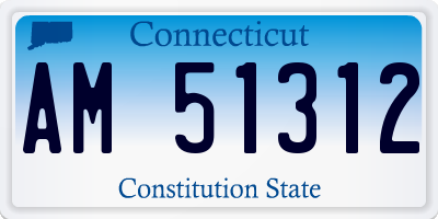 CT license plate AM51312