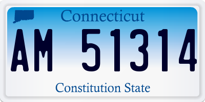 CT license plate AM51314