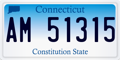 CT license plate AM51315
