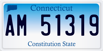 CT license plate AM51319