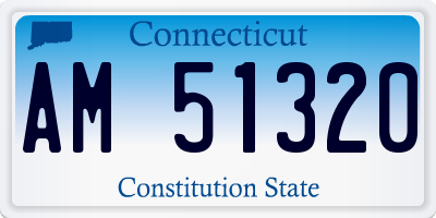 CT license plate AM51320