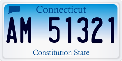 CT license plate AM51321