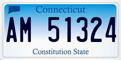 CT license plate AM51324