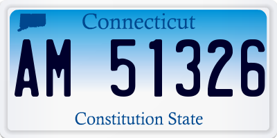 CT license plate AM51326