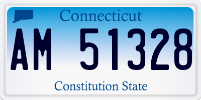 CT license plate AM51328