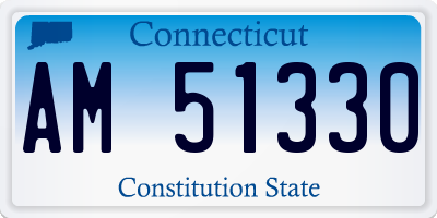 CT license plate AM51330