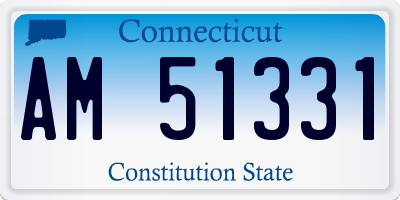 CT license plate AM51331