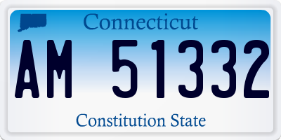 CT license plate AM51332