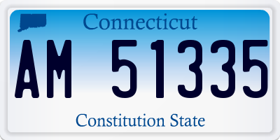CT license plate AM51335