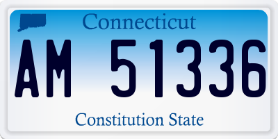 CT license plate AM51336