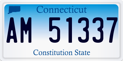 CT license plate AM51337