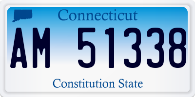 CT license plate AM51338