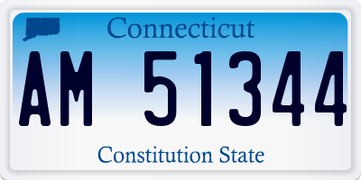 CT license plate AM51344