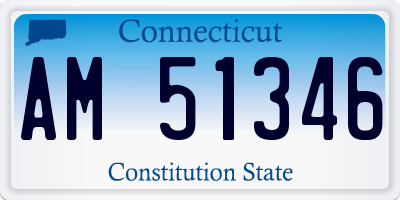 CT license plate AM51346
