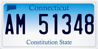 CT license plate AM51348