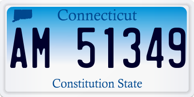 CT license plate AM51349