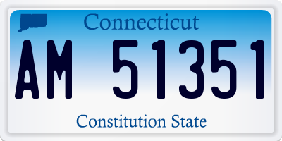 CT license plate AM51351