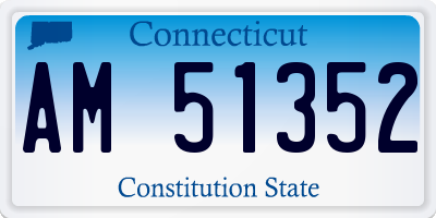 CT license plate AM51352