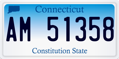 CT license plate AM51358