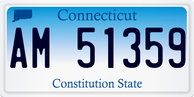 CT license plate AM51359