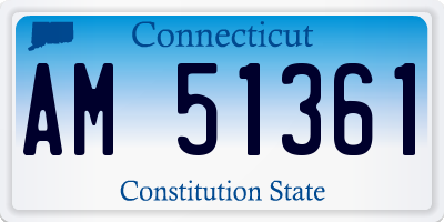 CT license plate AM51361