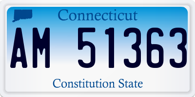 CT license plate AM51363