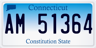CT license plate AM51364